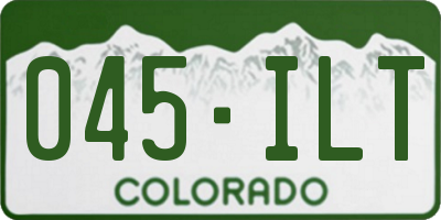 CO license plate 045ILT