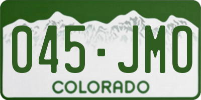 CO license plate 045JMO