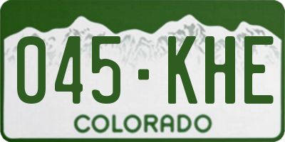 CO license plate 045KHE