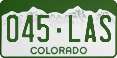 CO license plate 045LAS