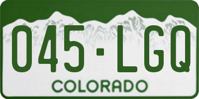 CO license plate 045LGQ