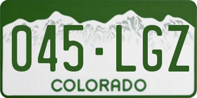 CO license plate 045LGZ