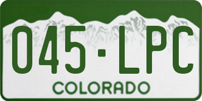 CO license plate 045LPC
