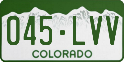 CO license plate 045LVV