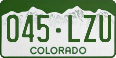 CO license plate 045LZU