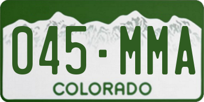 CO license plate 045MMA