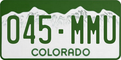 CO license plate 045MMU
