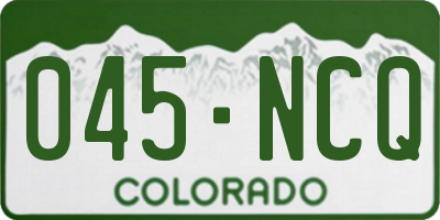 CO license plate 045NCQ
