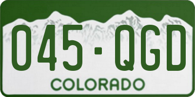 CO license plate 045QGD
