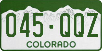 CO license plate 045QQZ