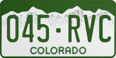 CO license plate 045RVC
