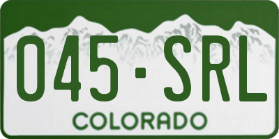 CO license plate 045SRL