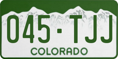 CO license plate 045TJJ