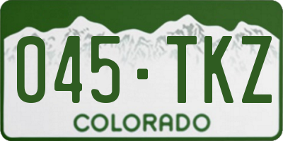 CO license plate 045TKZ