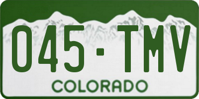 CO license plate 045TMV
