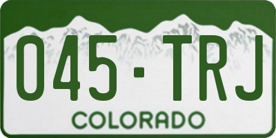 CO license plate 045TRJ