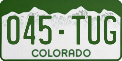 CO license plate 045TUG