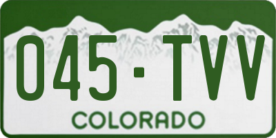 CO license plate 045TVV