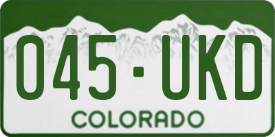 CO license plate 045UKD