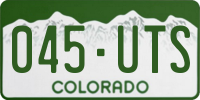 CO license plate 045UTS