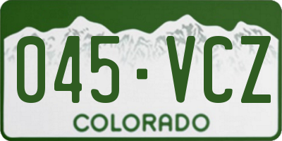 CO license plate 045VCZ