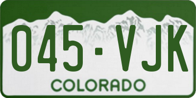 CO license plate 045VJK