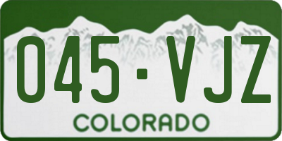 CO license plate 045VJZ
