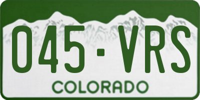 CO license plate 045VRS