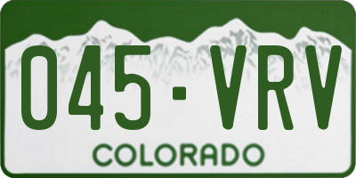 CO license plate 045VRV
