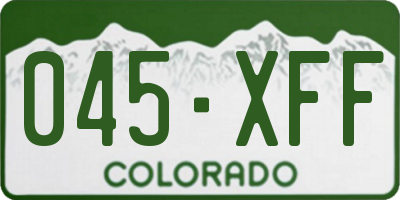 CO license plate 045XFF