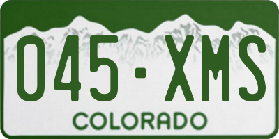CO license plate 045XMS