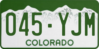CO license plate 045YJM