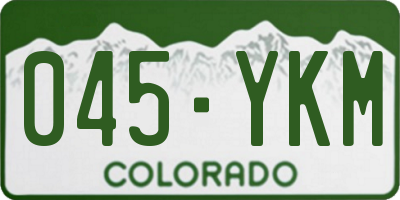 CO license plate 045YKM