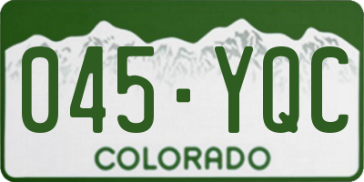 CO license plate 045YQC