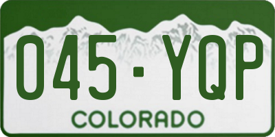 CO license plate 045YQP