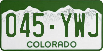 CO license plate 045YWJ