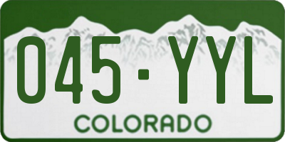 CO license plate 045YYL