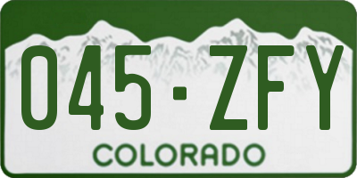 CO license plate 045ZFY