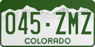 CO license plate 045ZMZ