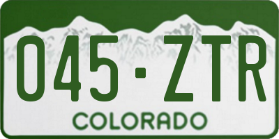 CO license plate 045ZTR