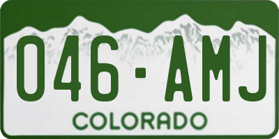 CO license plate 046AMJ