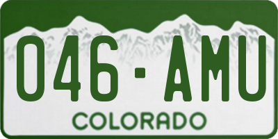 CO license plate 046AMU