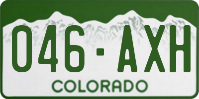 CO license plate 046AXH