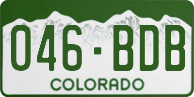 CO license plate 046BDB