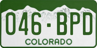CO license plate 046BPD