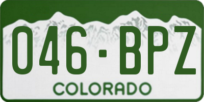 CO license plate 046BPZ