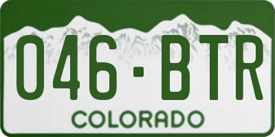 CO license plate 046BTR