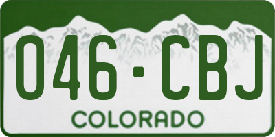 CO license plate 046CBJ