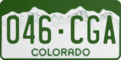 CO license plate 046CGA