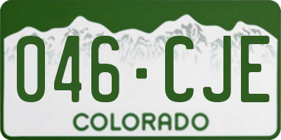 CO license plate 046CJE